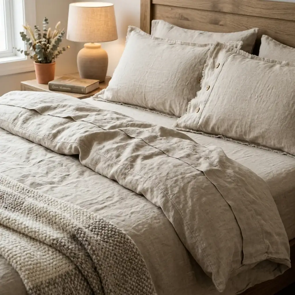 100% Linen Duvet Cover Set