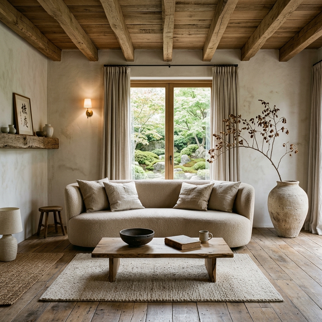 Wabi-Sabi Living Room Design