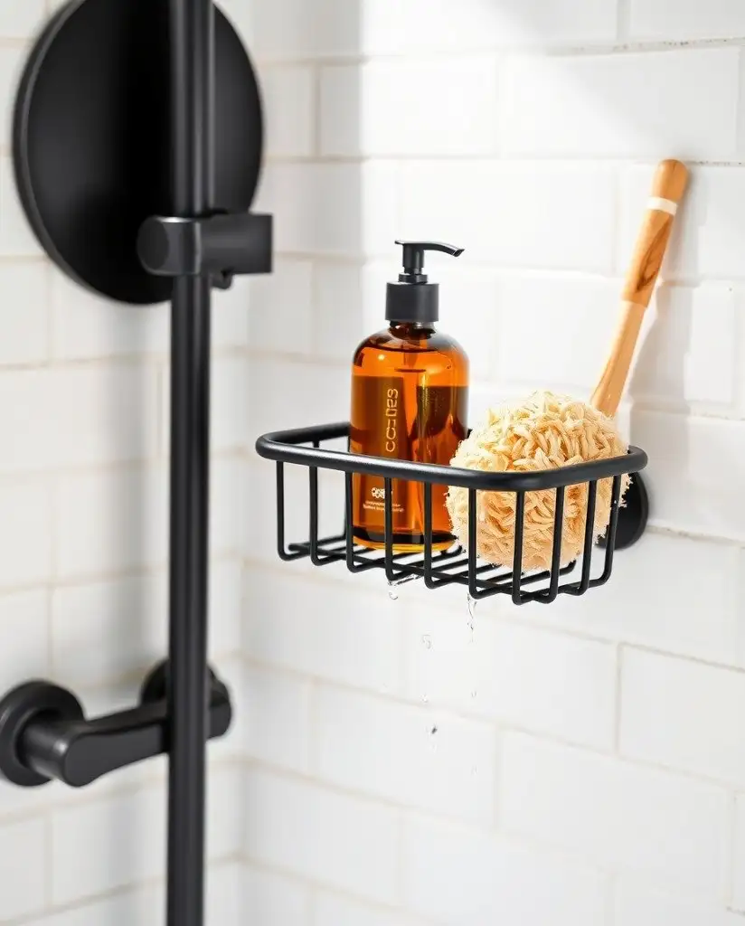 Matte Black Shower Caddy