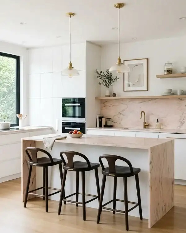 Elegant White Minimalist Kitchen Core