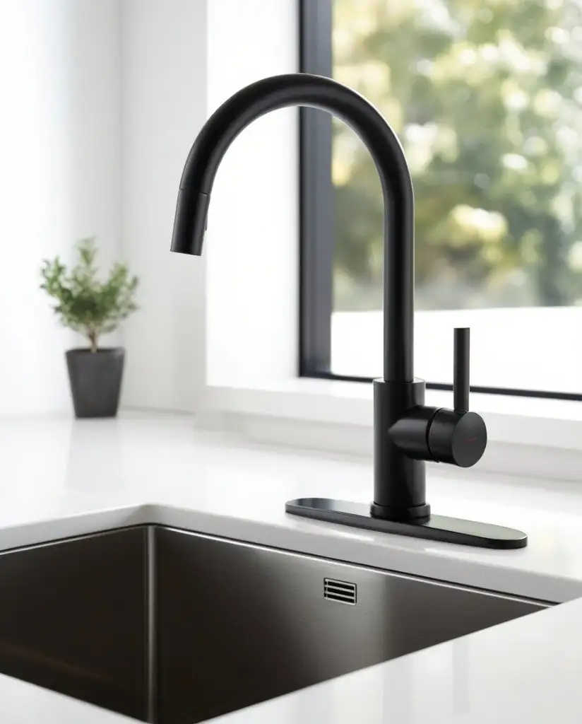 Matte Black Kitchen Faucet