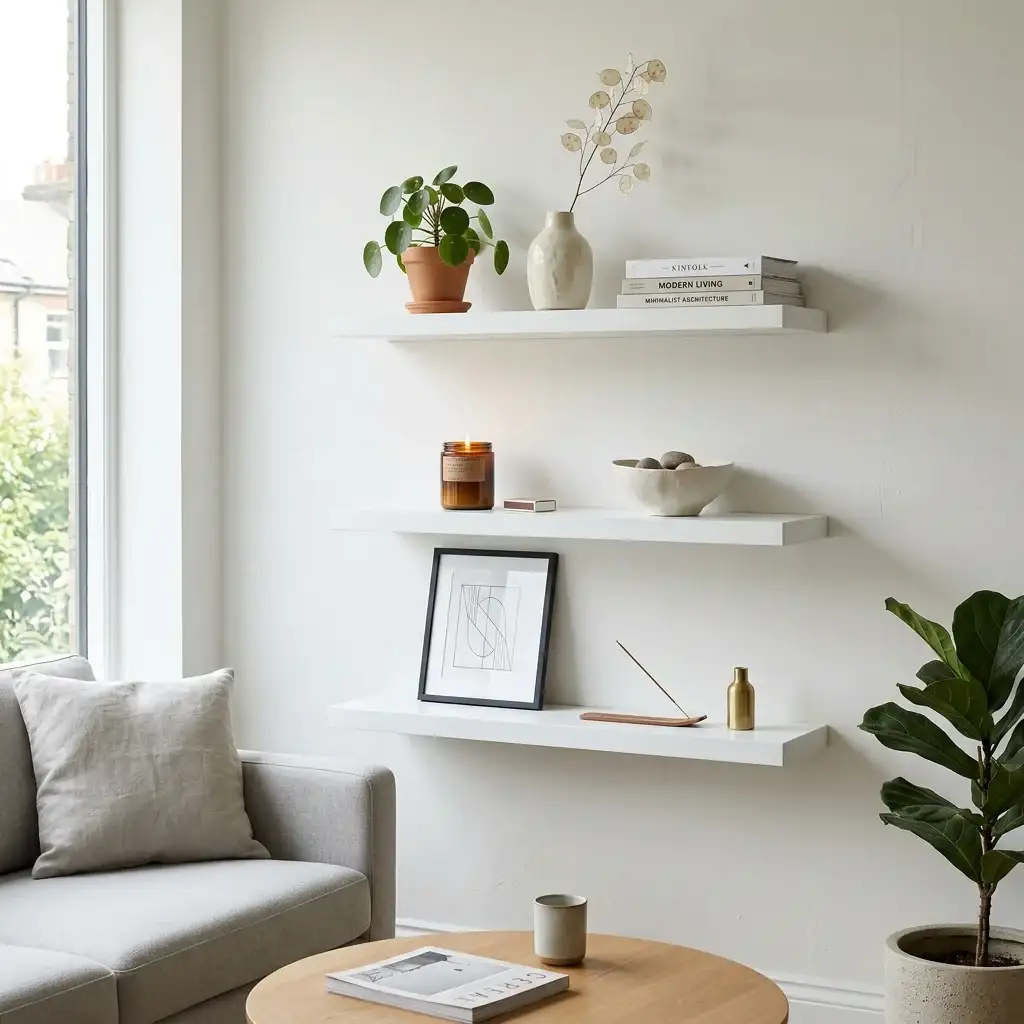 Minimalist Floating Wall Shelves